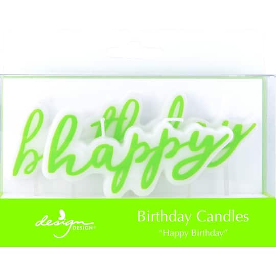 Design Design Lime Happy Birthday Specialty Candles Set